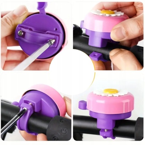 Dzwonek rowerowy na kierownicę dla dzieci kolorowy