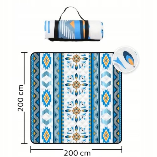 Mata plażowa wodoodporna koc z izolacją 200 x 200 cm 