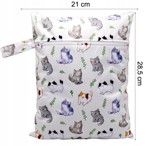 Woreczek na mokre ubrania pieluszki 21x28 cm