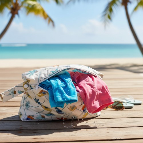 Woreczek na mokre ubrania pieluszki 21x28 cm