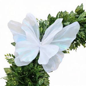 Duży Sztuczny Motyl 48 cm – Dekoracja Opalizująca na Komunię Ślub Wesele, Ogród i Sesje Zdjęciowe