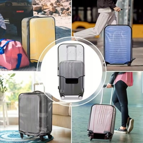 Pokrowiec na walizkę 24 cali przezroczysty wodoodporny ochronny etui L