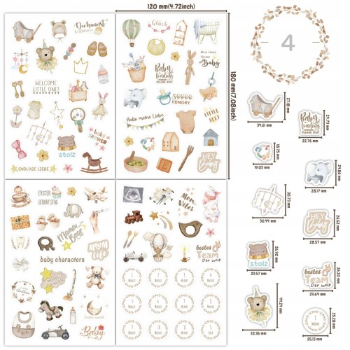 Pamiątkowy notes dla mamy momenty życia dziecka pamiętnik 50 stron naklejki