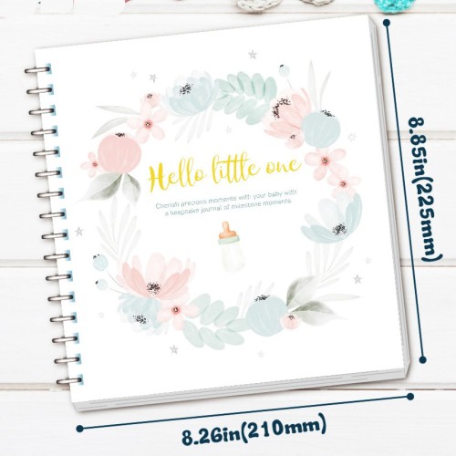 Pamiątkowy notes dla mamy momenty życia dziecka pamiętnik 50 stron naklejki