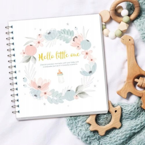 Pamiątkowy notes dla mamy momenty życia dziecka pamiętnik 50 stron naklejki