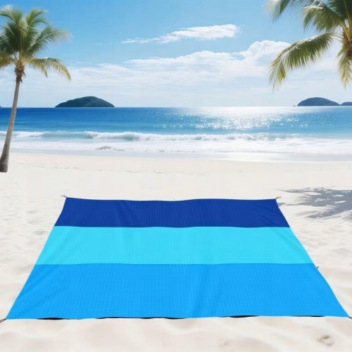 Mata plażowa piknikowa duża 210x200 cm wodoodporna lekka koc turystyczny XXL