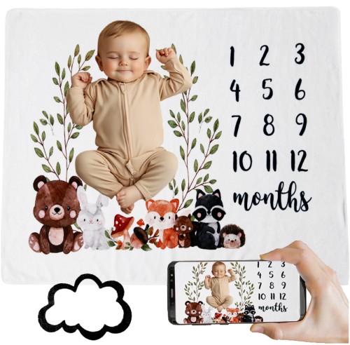 Kocyk do zdjęć foto mata tło do robienia zdjęć dziecka niemowlaka pierwszy rok