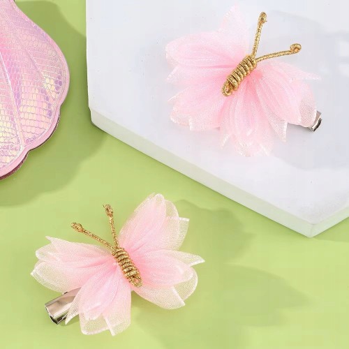 Spinki do włosów motylki dla dziewczynki , ozdobne klamerki boho 2 szt.