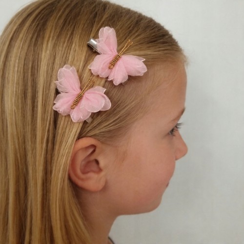 Spinki do włosów motylki dla dziewczynki , ozdobne klamerki boho 2 szt.