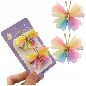 Spinki do włosów motylki dla dziewczynki , ozdobne klamerki 2 szt. 