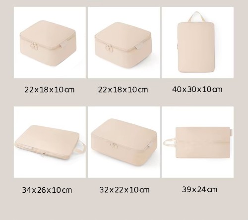 Torby podróżne organizery saszetki do walizki plecaka na ubrania buty pranie bieliznę ładowarki 6 szt.