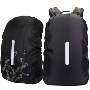 Pokrowiec na plecak wodoodporny ochronny czarny 30-40 L