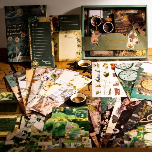 Zestaw do scrapbookingu VINTAGE naklejki kreatywne papierki XXL na PREZENT