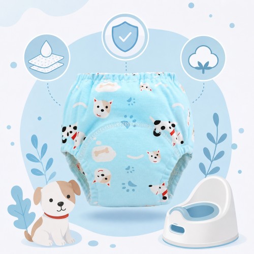 Majtki pieluchy treningowe 12-16 kg model 7 szczeniaczki pieluchomajtki do nauki sikania odpieluchowania dziecka 