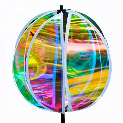 Wiatrak Ogrodowy Holograficzny – Kolorowy Kręciołek do Ogrodu 90 cm