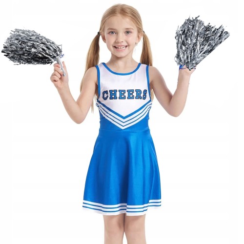 Pompony cheerleaderki do tańca na występy srebrne 2 szt.