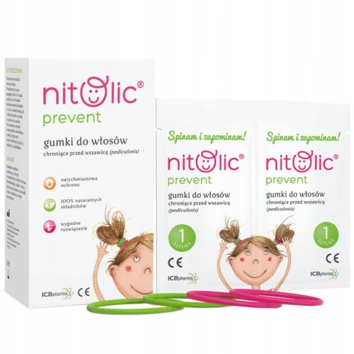 Gumki na wszy wszawicę przeciw wszom Pipi Nitolic Prevent 4 szt