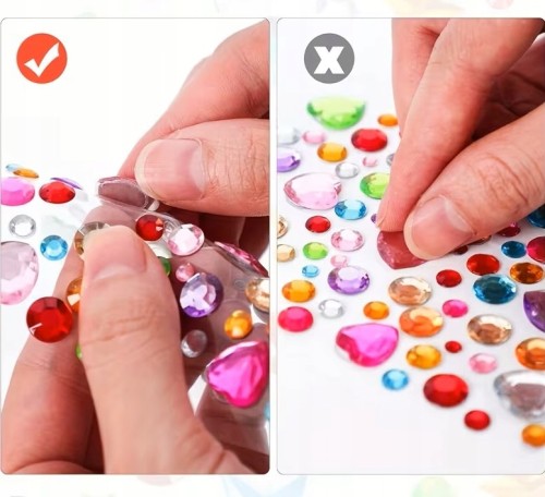 Naklejki diamenciki kropki do zdobienia notatek DIY 2 arkusze
