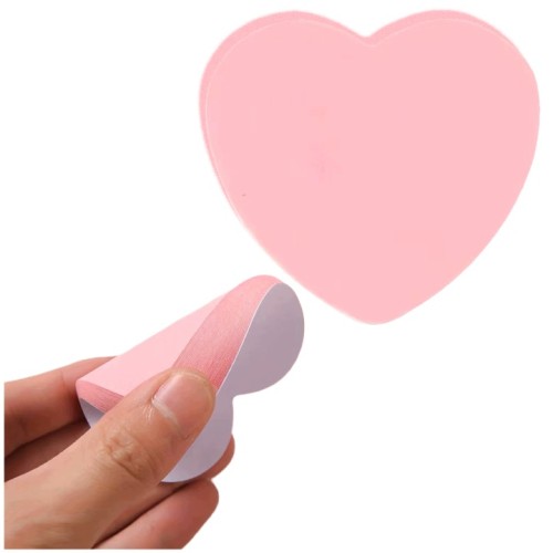 Karteczki samoprzylepne serduszka 100 szt. 7 × 7 cm różowe sticky notes