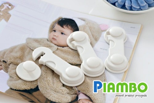 Blokada zabezpieczenie szafek, szuflad, biurek