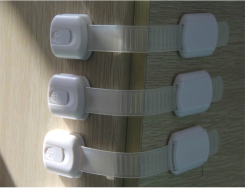 Blokada zabezpieczenie regulowane do szafek szuflad 079B