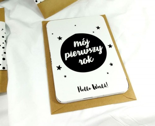 Karty do zdjęć mój pierwszy rok z życia w kopercie 