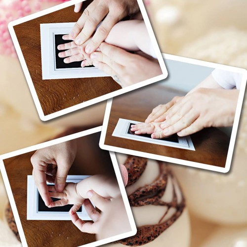 Odcisk rączki stópki dla dziecka zestaw pamiątkowy do odcisków dla niemowląt