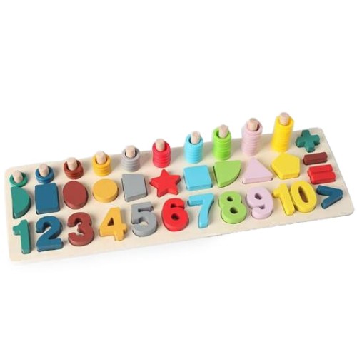 Układanka drewniana sorter edukacyjny montessori XM-007
