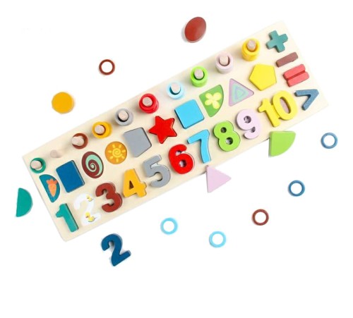 Układanka drewniana sorter edukacyjny montessori XM-007