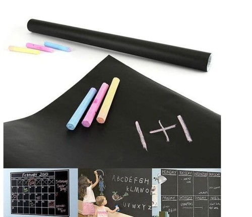 Tablica kredowa samoprzylepna tapeta 45 x 200 cm kreda