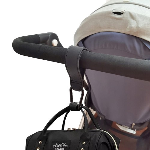 Uchwyt haczyk zaczep do wózka na torbę rzep