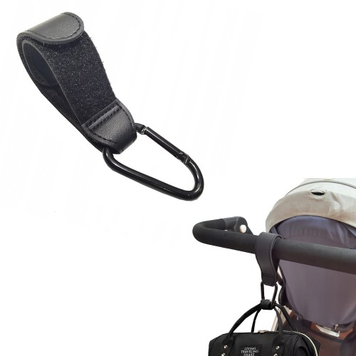 Uchwyt haczyk zaczep do wózka na torbę rzep