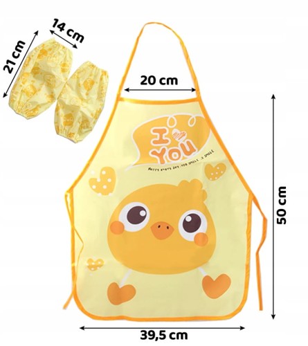 Fartuszek fartuch dziecięcy z rękawkami ochronny do prac plastycznych