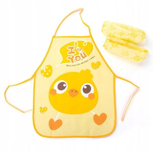 Fartuszek fartuch dziecięcy dla przedszkolaka z rękawkami ochronny