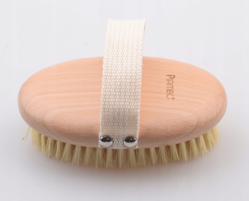 Szczotka do masażu ciała na sucho antycellulitowa drewniana naturalne włosie