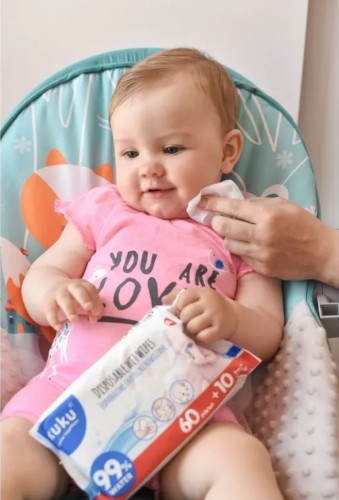 Jednorazowe chusteczki nawilżające Akuku 70 sztuk A0031