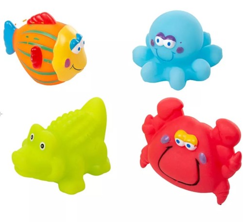 Zabawki do kąpieli zwierzaki morskie Akuku, 4 szt.