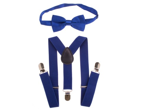 Zestaw muszka i szelki dziecięce komplet na okazję dla chłopca - wzór 8