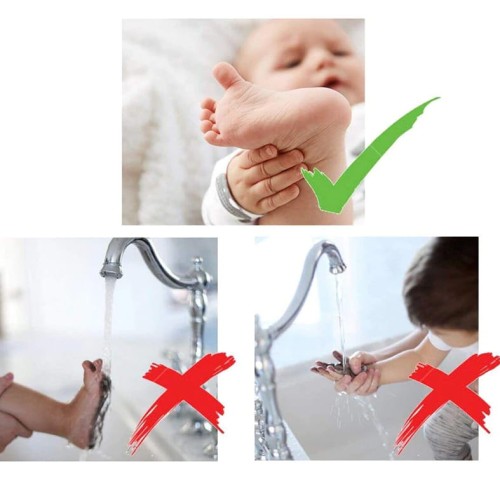 Zestaw do odcisków stópki rączki dziecka - czerwony