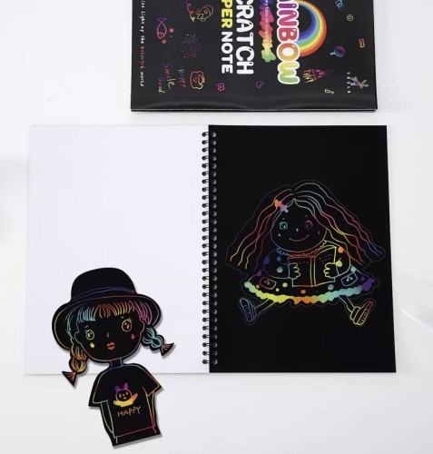 Notes do zdrapywania wydrapywanka tęczowa 26x19 cm