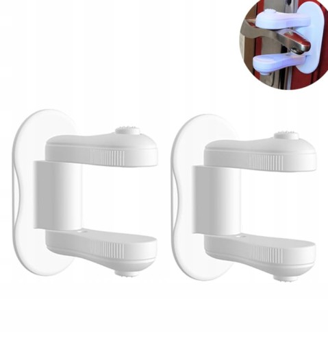 Blokada na klamkę zabezpieczenie drzwi 2 szt