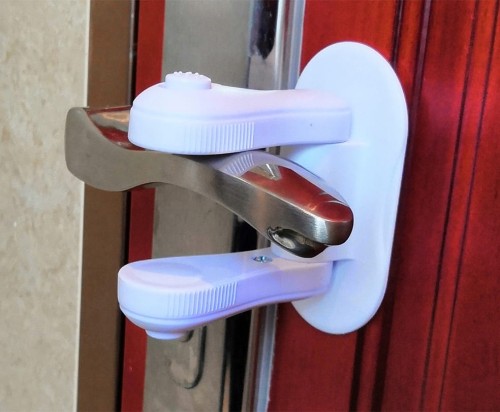 Blokada na klamkę zabezpieczenie drzwi 2 szt