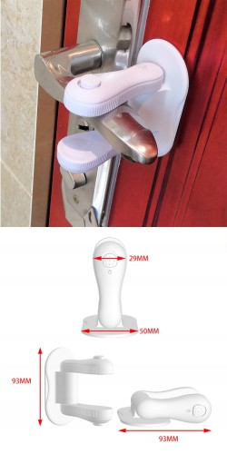 Blokada na klamkę zabezpieczenie drzwi 2 szt