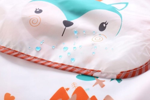 Fartuszek śliniak do karmienia rękawy kieszonka