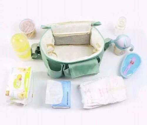 Torba do wózka organizer 3w1 dla mamy i taty - szara