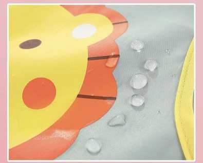 Śliniak fartuszek z rękawami dziecięcy z kieszonką