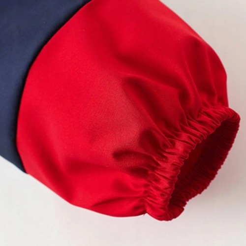 Śliniak fartuszek z rękawami dziecięcy z kieszonką