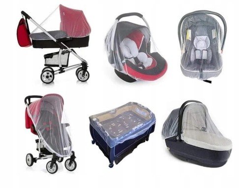 Moskitiera do wózka uniwersalna siatka na owady na gumce