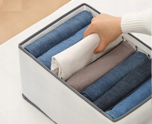 Organizer na ubrania pudełko do szafy garderoby z przegródkami