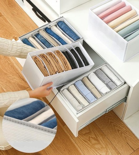 Organizer na ubrania pudełko do szafy garderoby z przegródkami